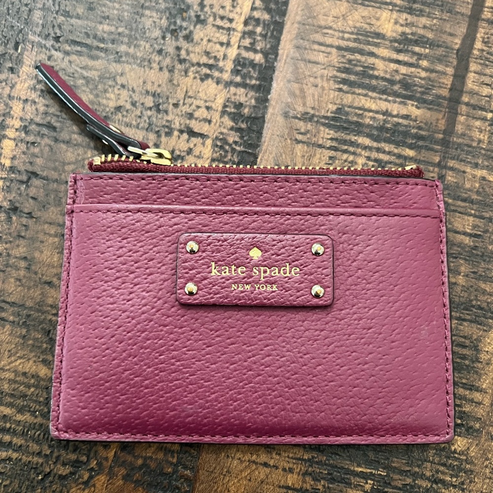 Kate Spade Berry Leather Card Holder